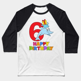 6th Birthday Party 6 Year Old Six Years Baseball T-Shirt